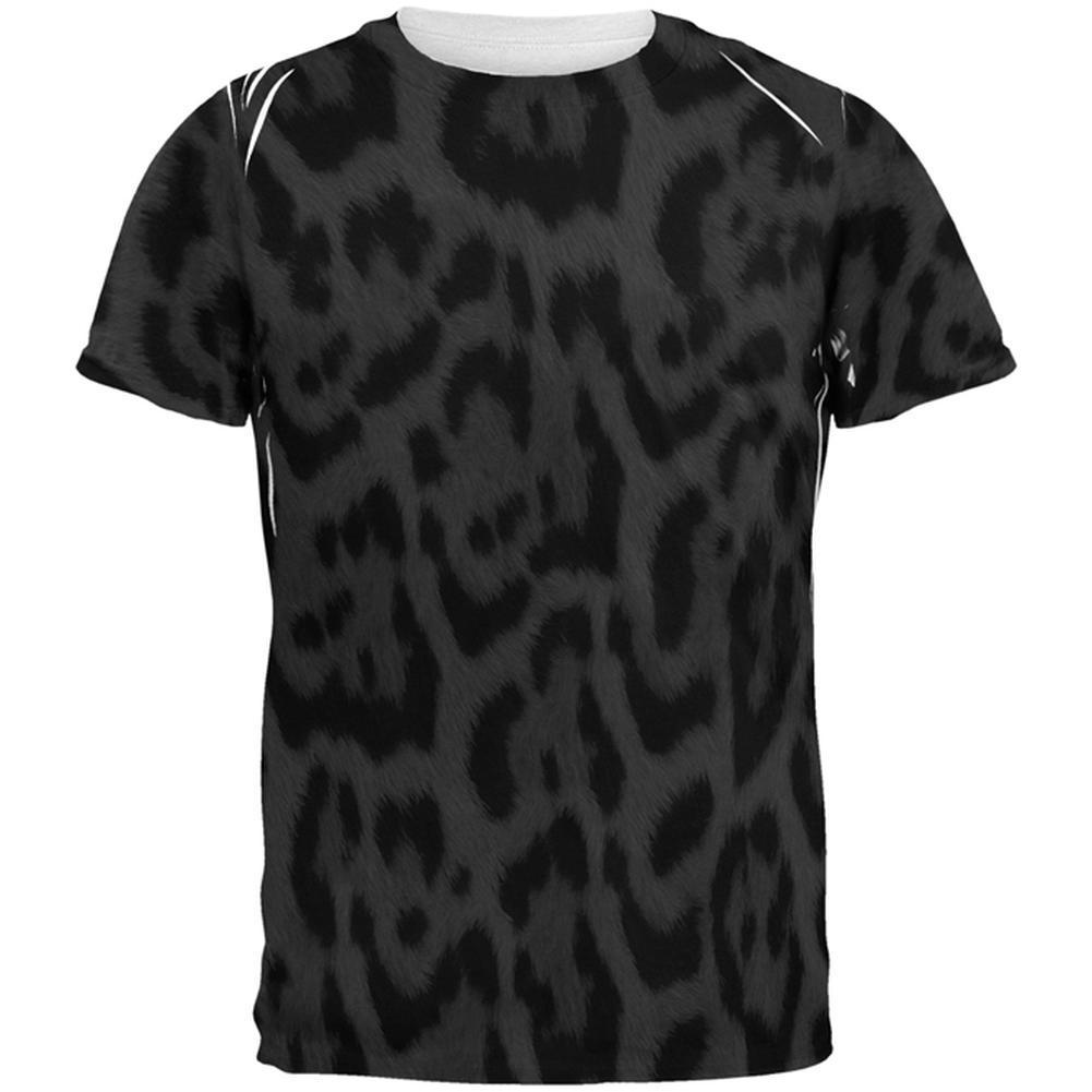 Halloween Black Leopard Costume All Over Mens T Shirt