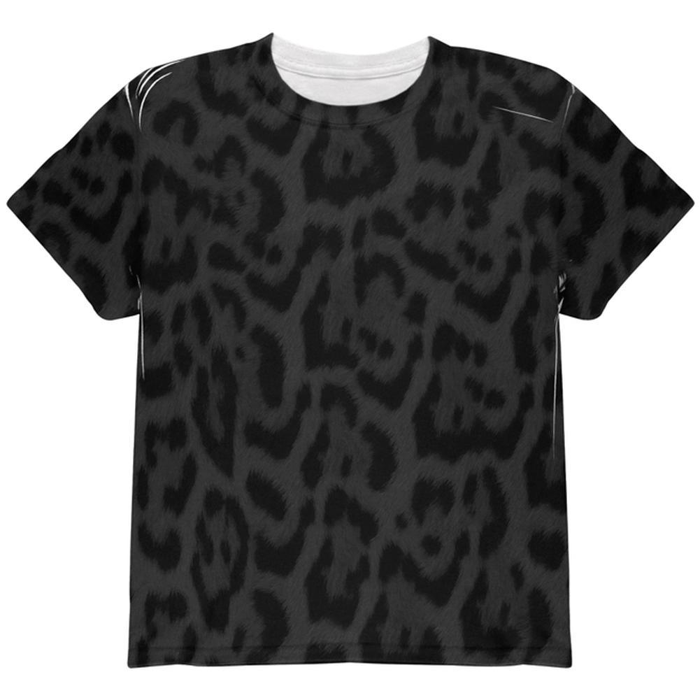 Halloween Black Leopard Costume All Over Youth T Shirt