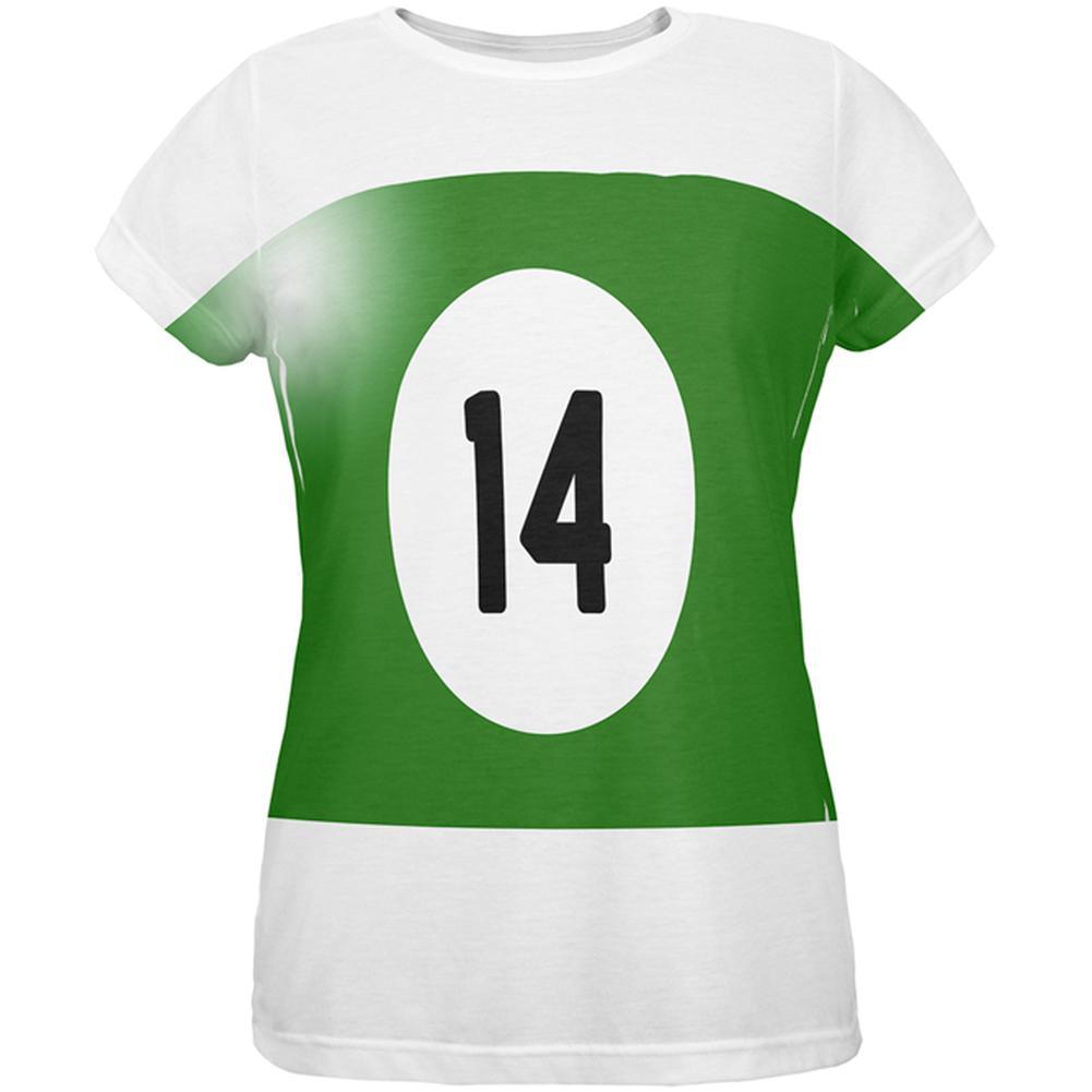 Halloween Billiard Pool Ball Fourteen Costume Womens T Shirt