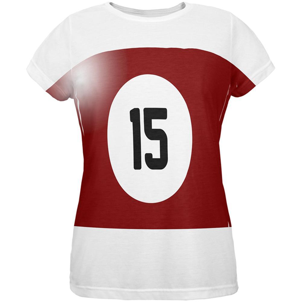 Halloween Billiard Pool Ball Fifteen Costume Womens T Shirt