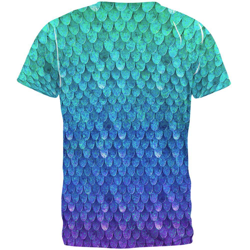 Halloween Mermaid Scales Costume All Over Mens T Shirt