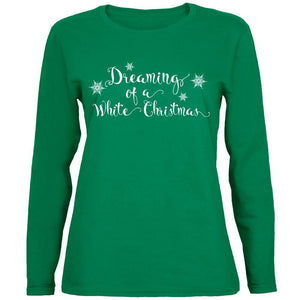 Dreaming of a White Christmas Womens Long Sleeve T Shirt