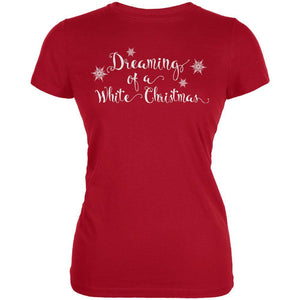 Dreaming of a White Christmas Juniors Soft T Shirt