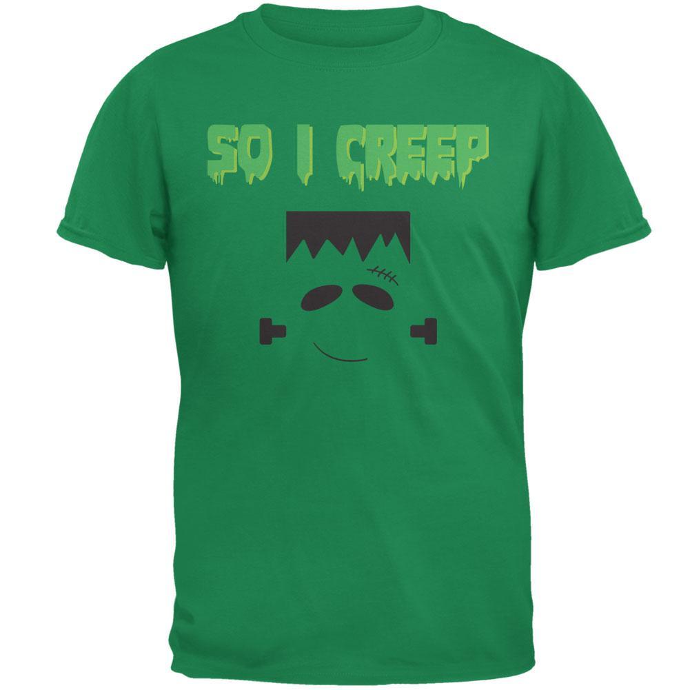 Halloween So I Creep Frankenstein Mens T Shirt