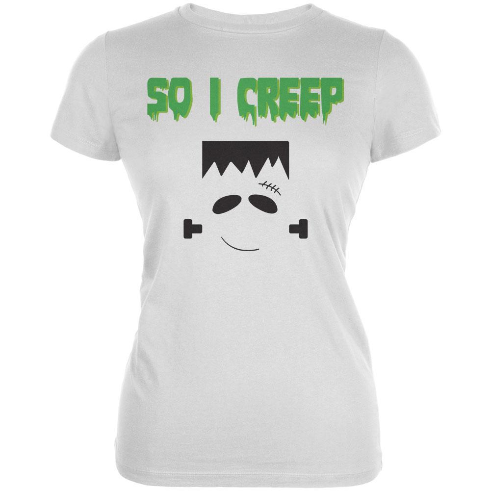 Halloween So I Creep Frankenstein Juniors Soft T Shirt