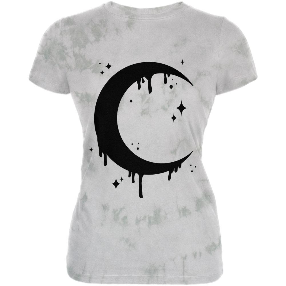 Halloween Dripping Crescent Moon Juniors Premium Soft T Shirt