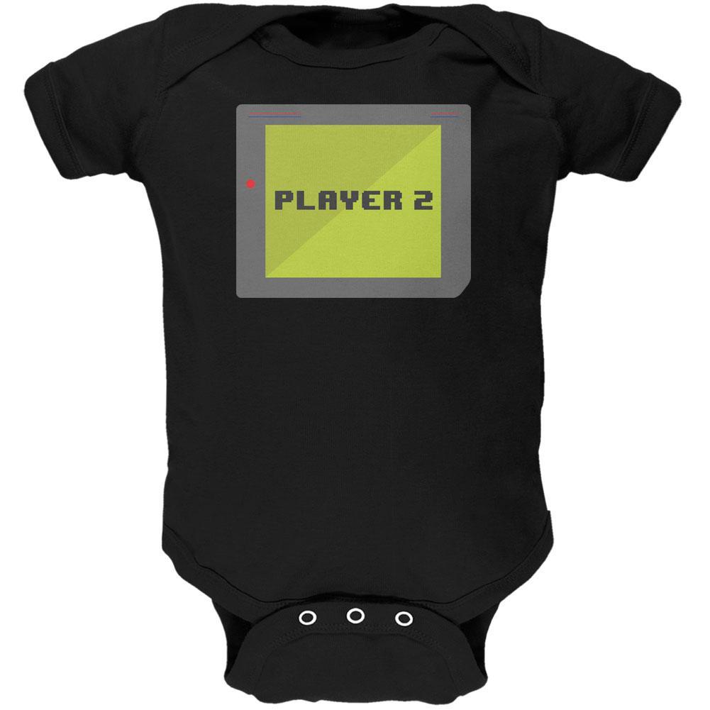 Halloween Old School Gamer Player 2 Soft Baby One Piece
