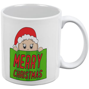 Christmas Peeking Baby Santa All Over Coffee Mug