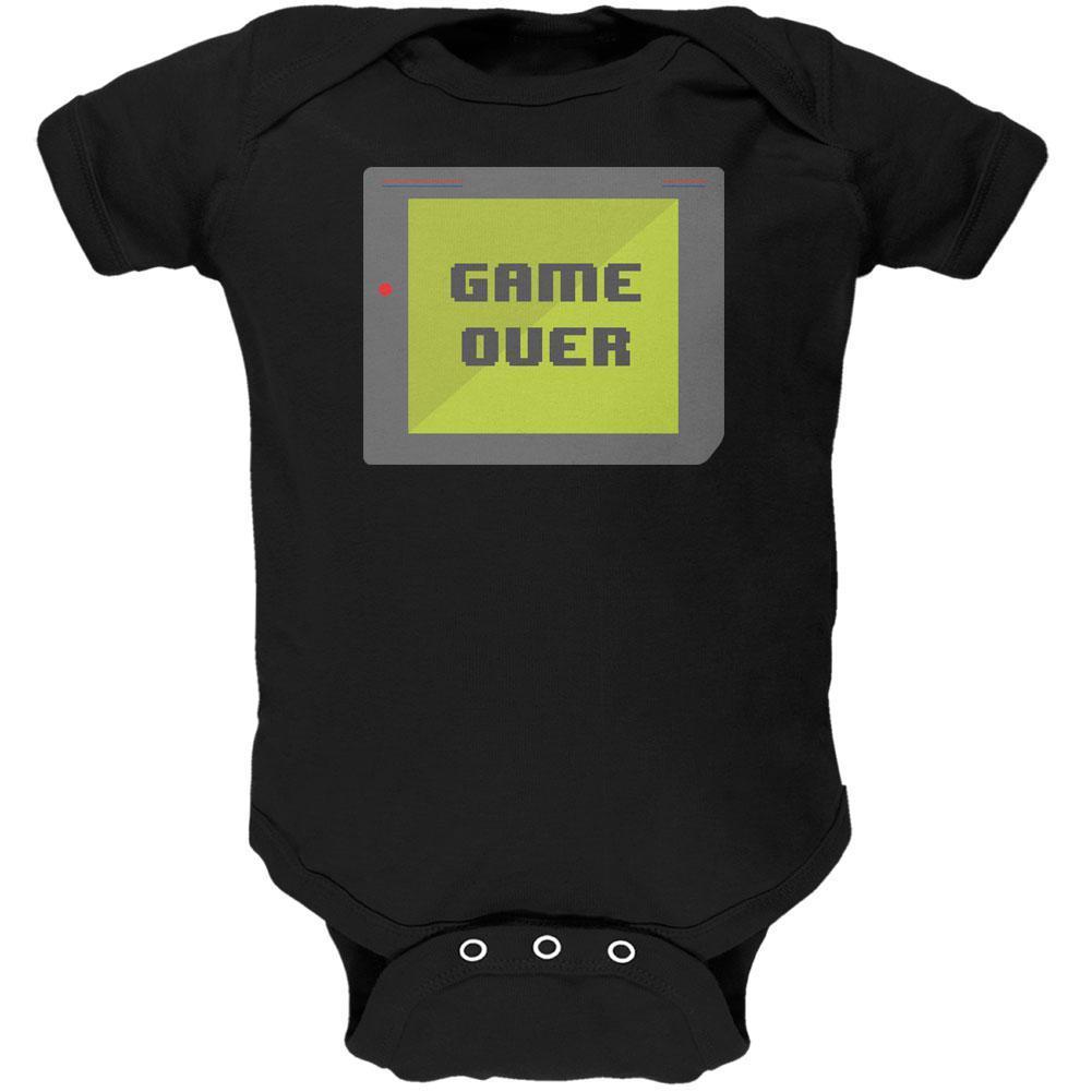 Halloween Old School Gamer Game Over Soft Baby One Piece