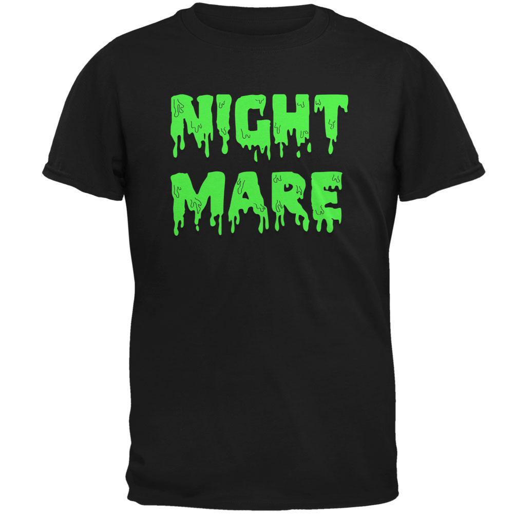 Halloween Nightmare Horror Slime Dripping Text Mens T Shirt