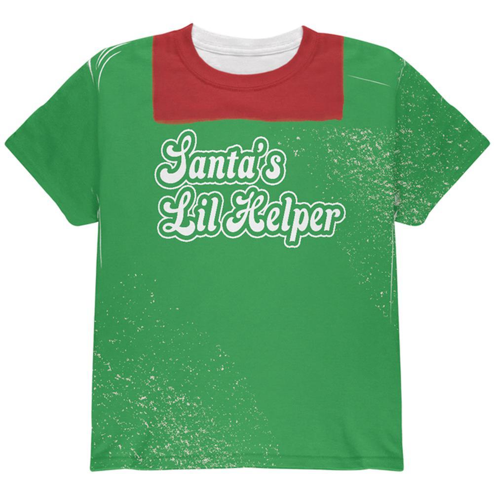 Christmas Santa's Lil Helper Daddy's Lil Monster Costume All Over Youth T Shirt