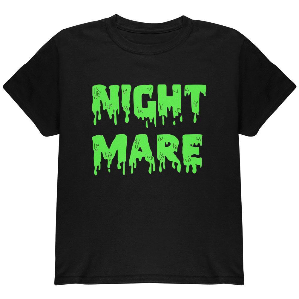 Halloween Nightmare Horror Slime Dripping Text Youth T Shirt