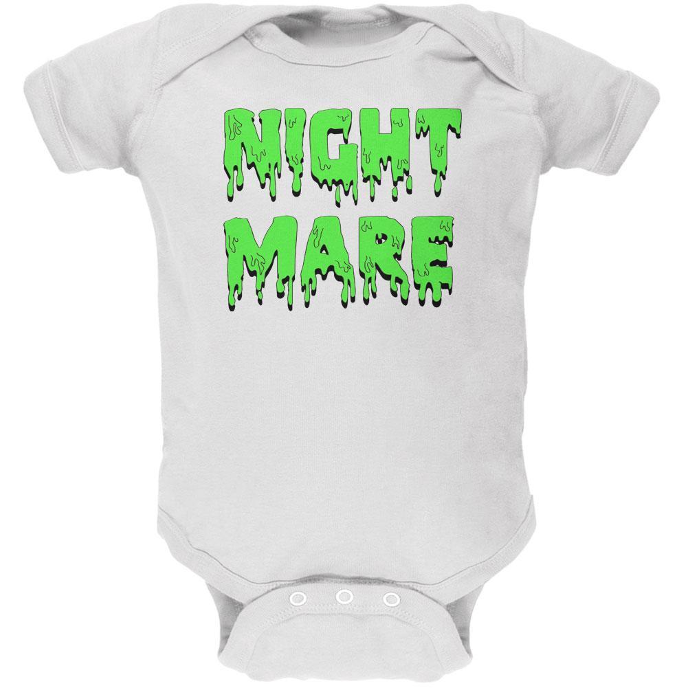 Halloween Nightmare Horror Slime Dripping Text Soft Baby One Piece