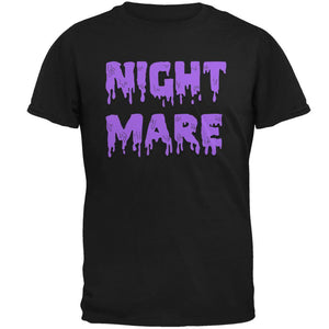 Halloween Nightmare Horror Purple Dripping Text Mens T Shirt