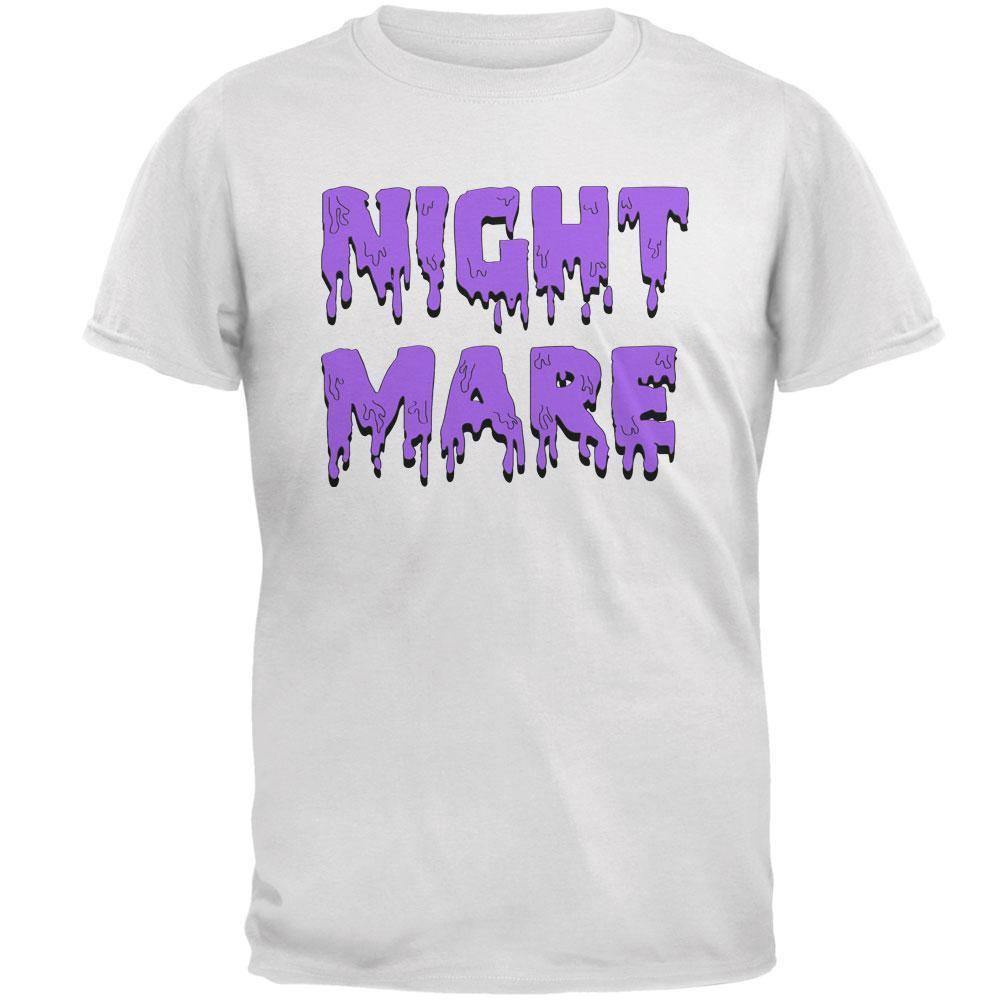 Halloween Nightmare Horror Purple Dripping Text Mens T Shirt