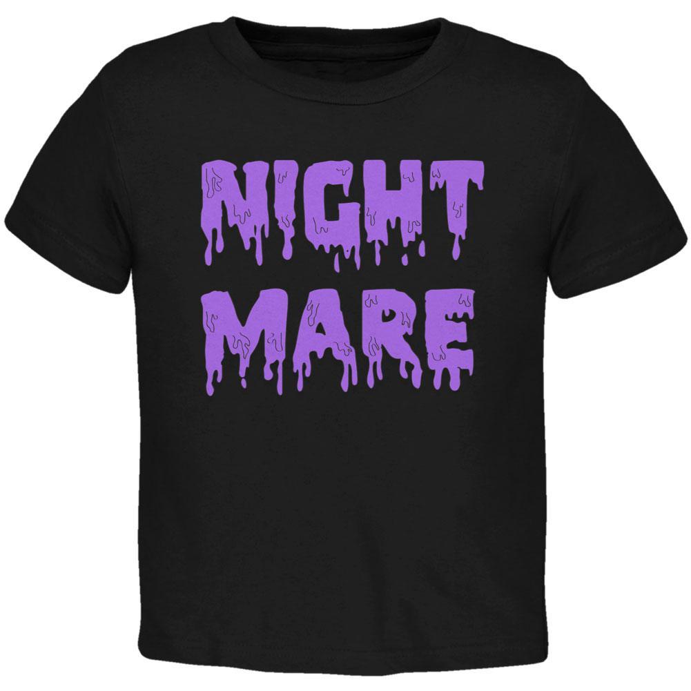 Halloween Nightmare Horror Purple Dripping Text Toddler T Shirt