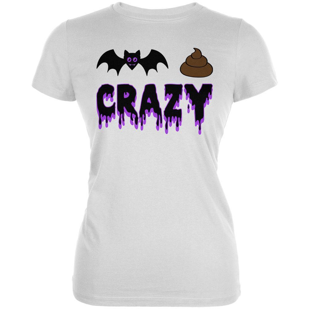 Halloween Bat Poop Crazy  Juniors Soft T Shirt