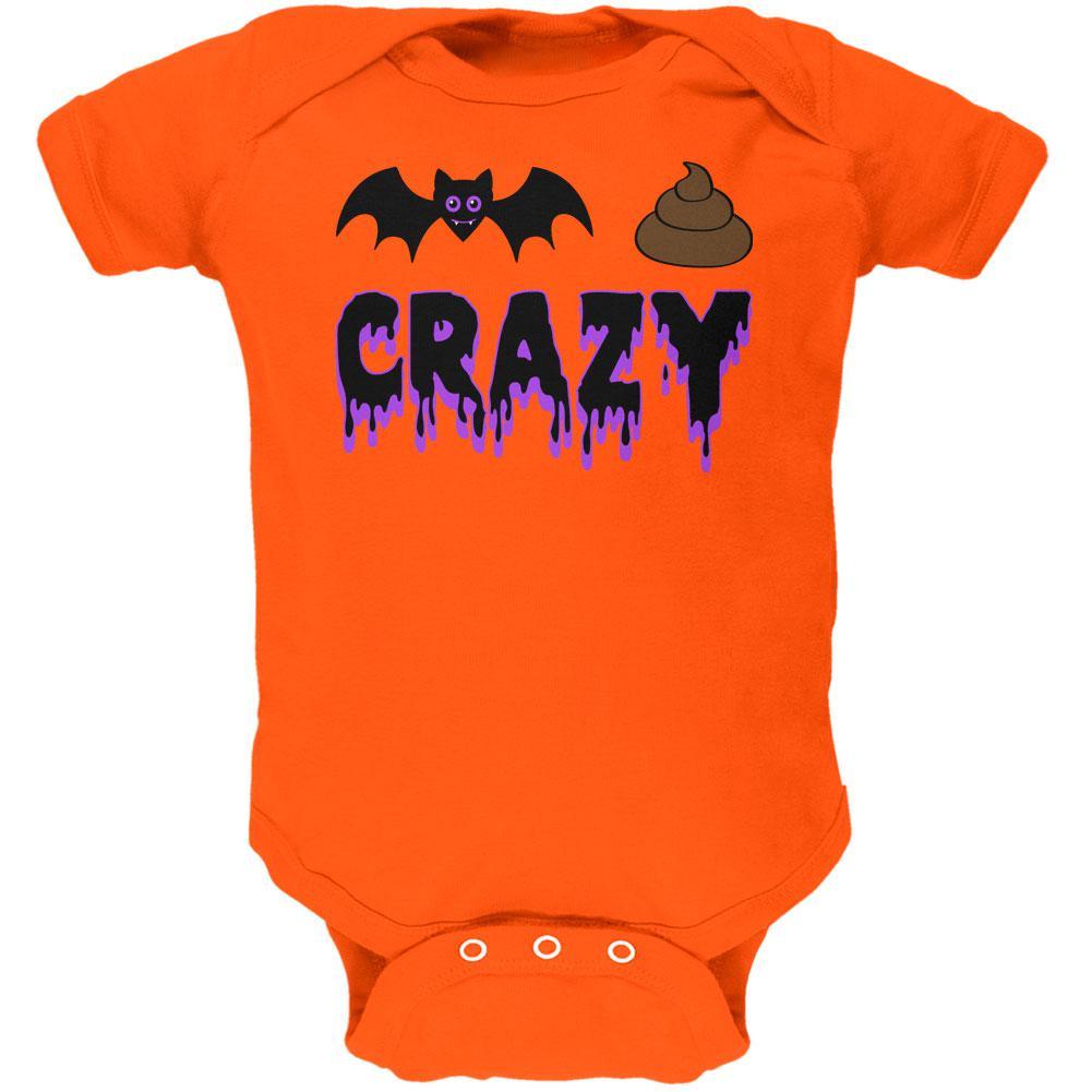 Halloween Bat Poop Crazy  Soft Baby One Piece