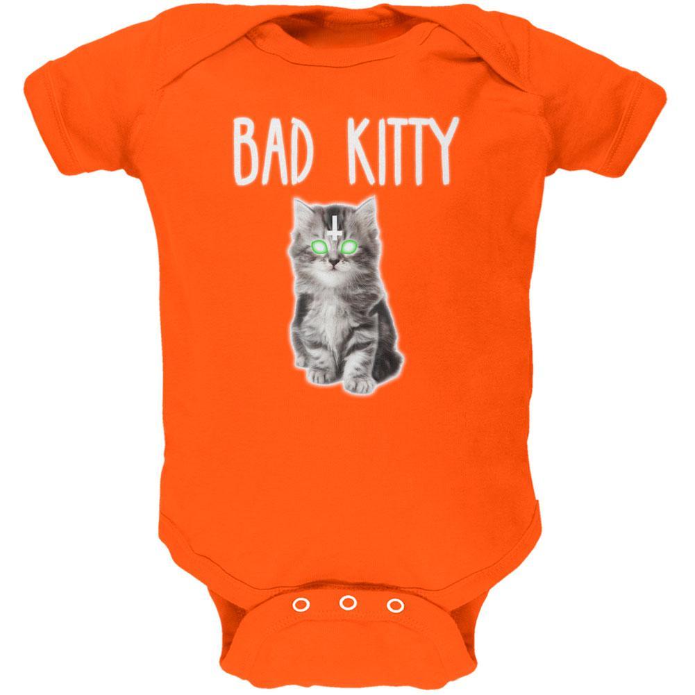 Halloween Bad Kitty Cat Ghost Soft Baby One Piece