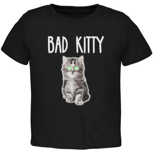 Halloween Bad Kitty Cat Ghost Toddler T Shirt