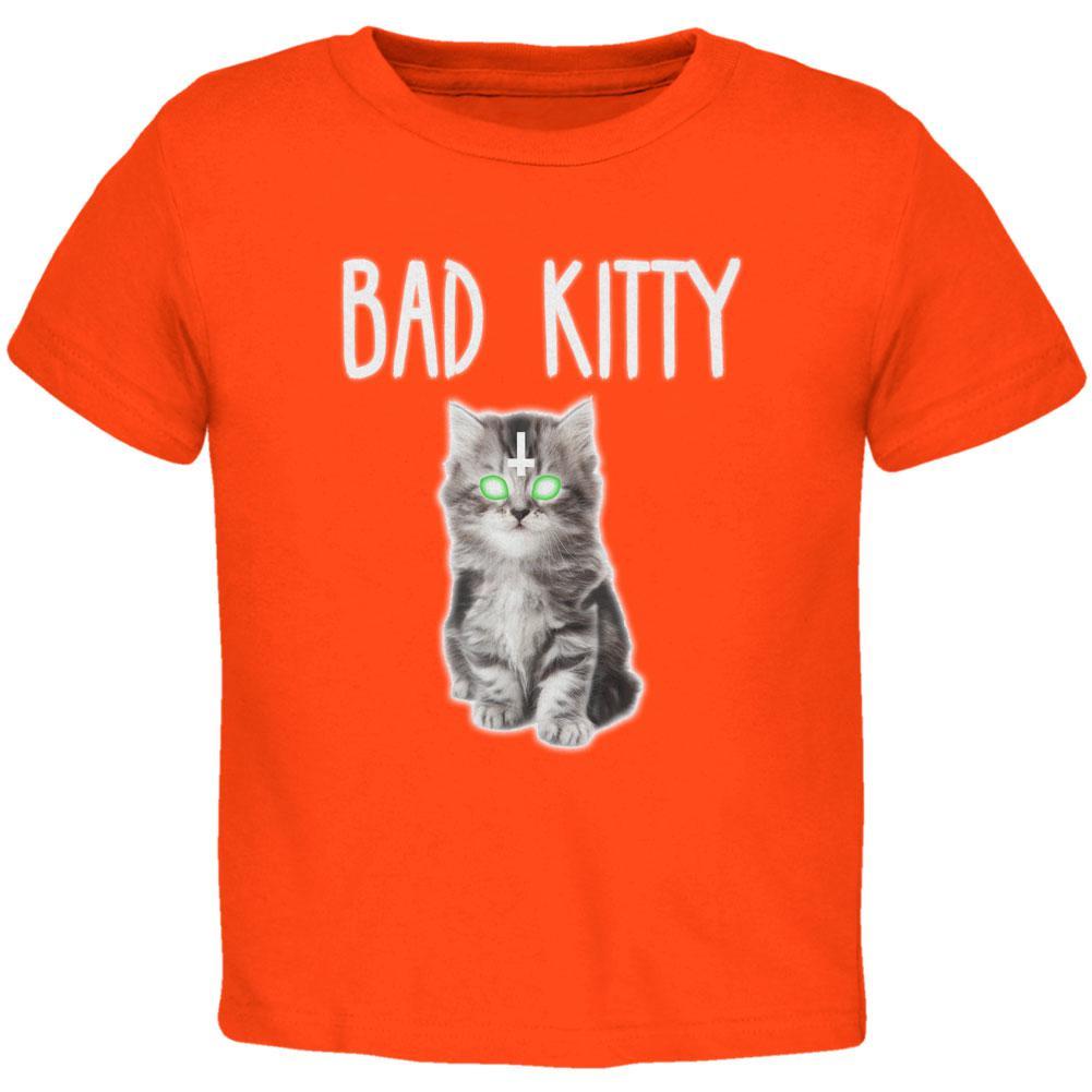 Halloween Bad Kitty Cat Ghost Toddler T Shirt