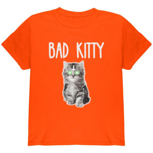 Halloween Bad Kitty Cat Ghost Youth T Shirt