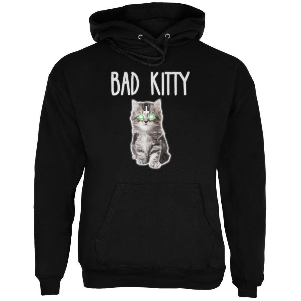 Halloween Bad Kitty Cat Mens Hoodie