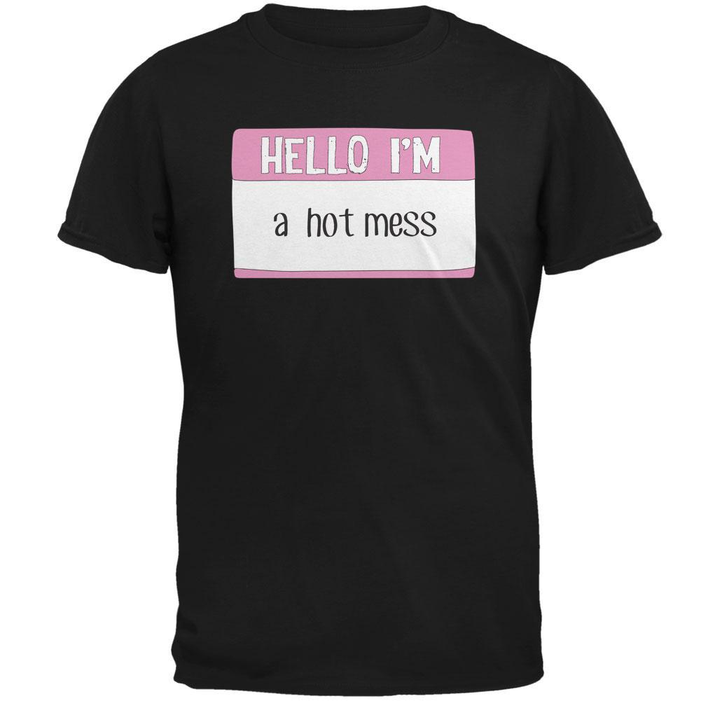 Halloween Hello I'm a Hot Mess Mens T Shirt