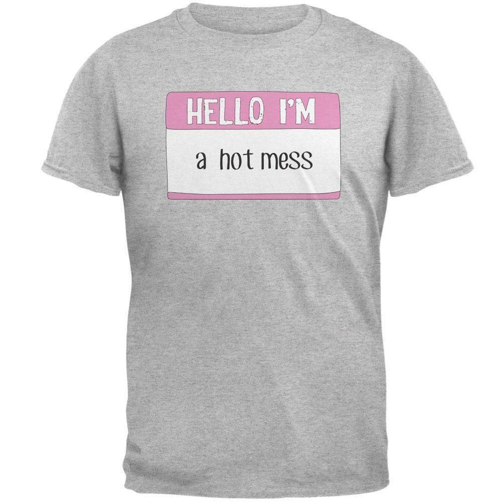 Halloween Hello I'm a Hot Mess Mens T Shirt