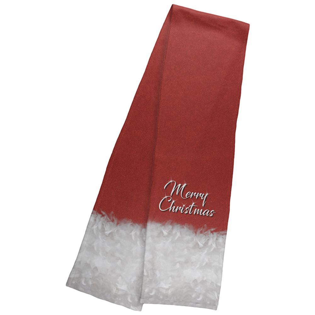 Merry Christmas Santa Claus Warm Fleece Scarf