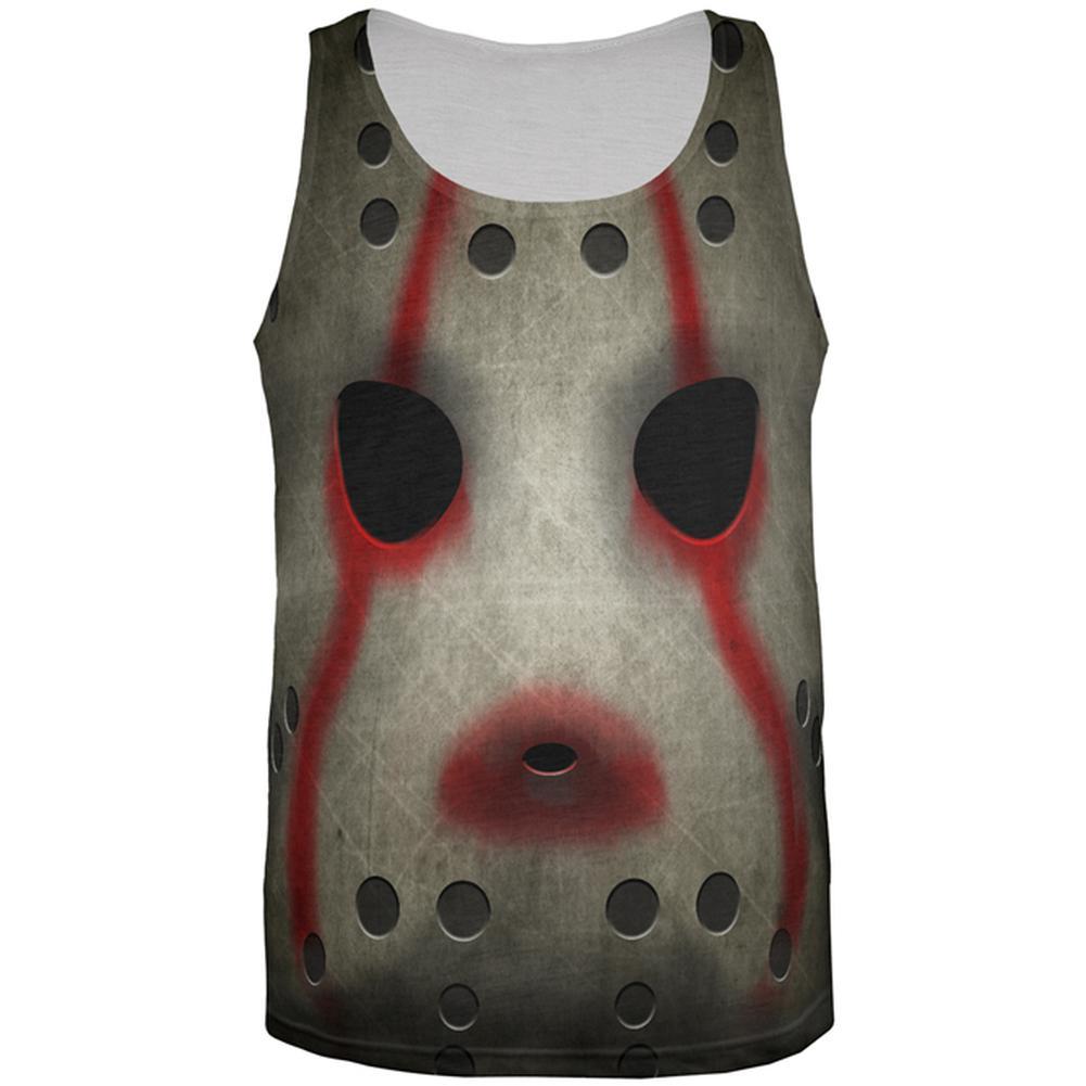 Halloween Horror Movie Hockey Mask Costume All Over Mens Tank Top