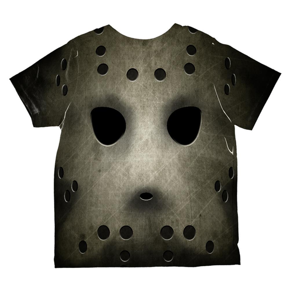 Halloween Horror Movie Hockey Mask Costume All Over Toddler T Shirt
