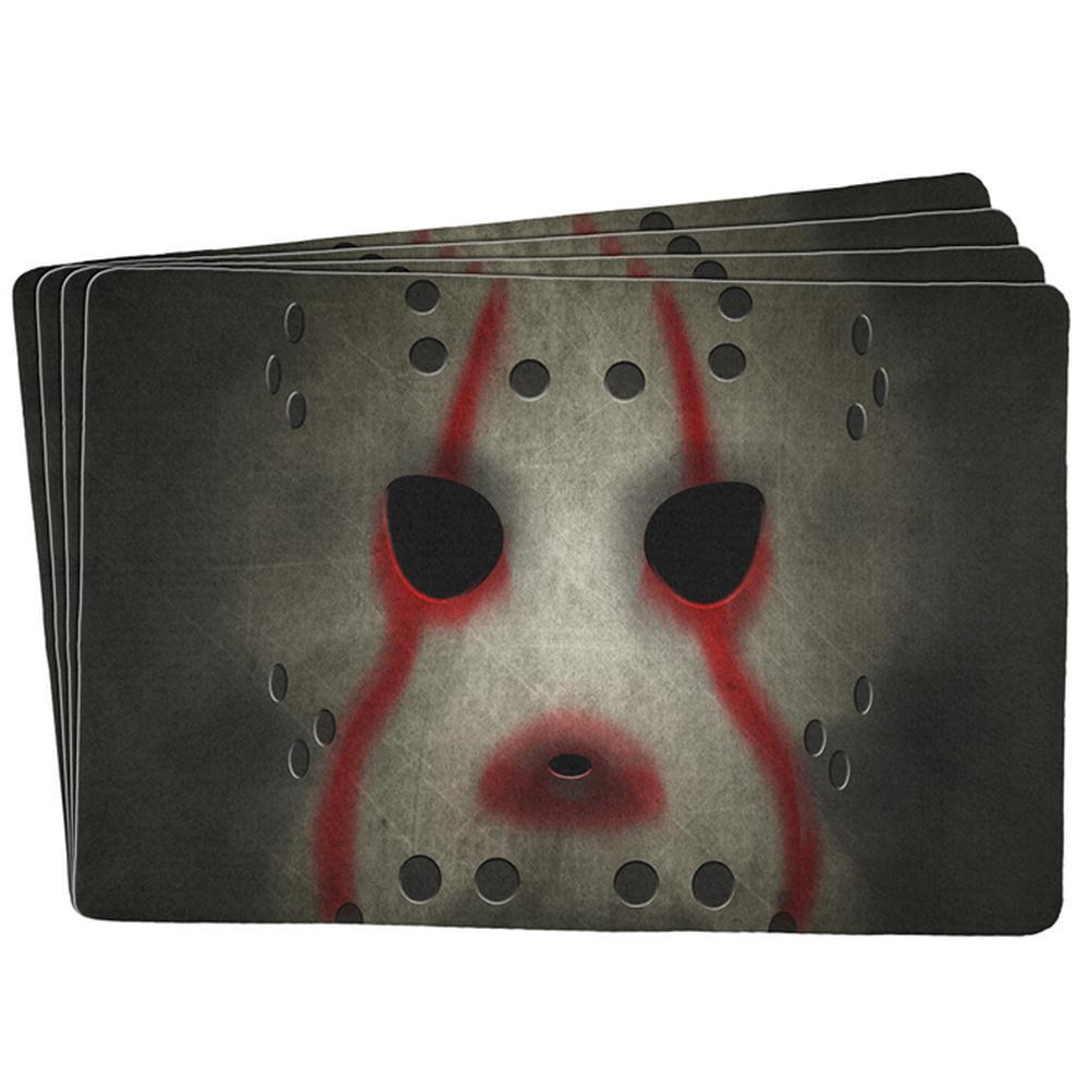 Halloween Horror Movie Hockey Mask All Over Placemat (Set of 4)
