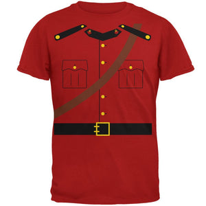 Halloween Canadian Mountie Police Costume Mens Soft T Shirt