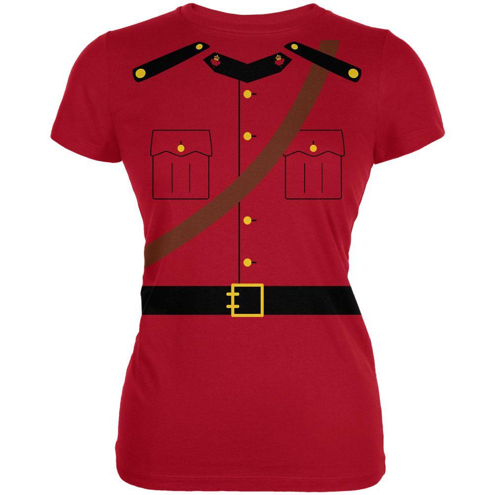 Halloween Canadian Mountie Police Costume Juniors Soft T Shirt