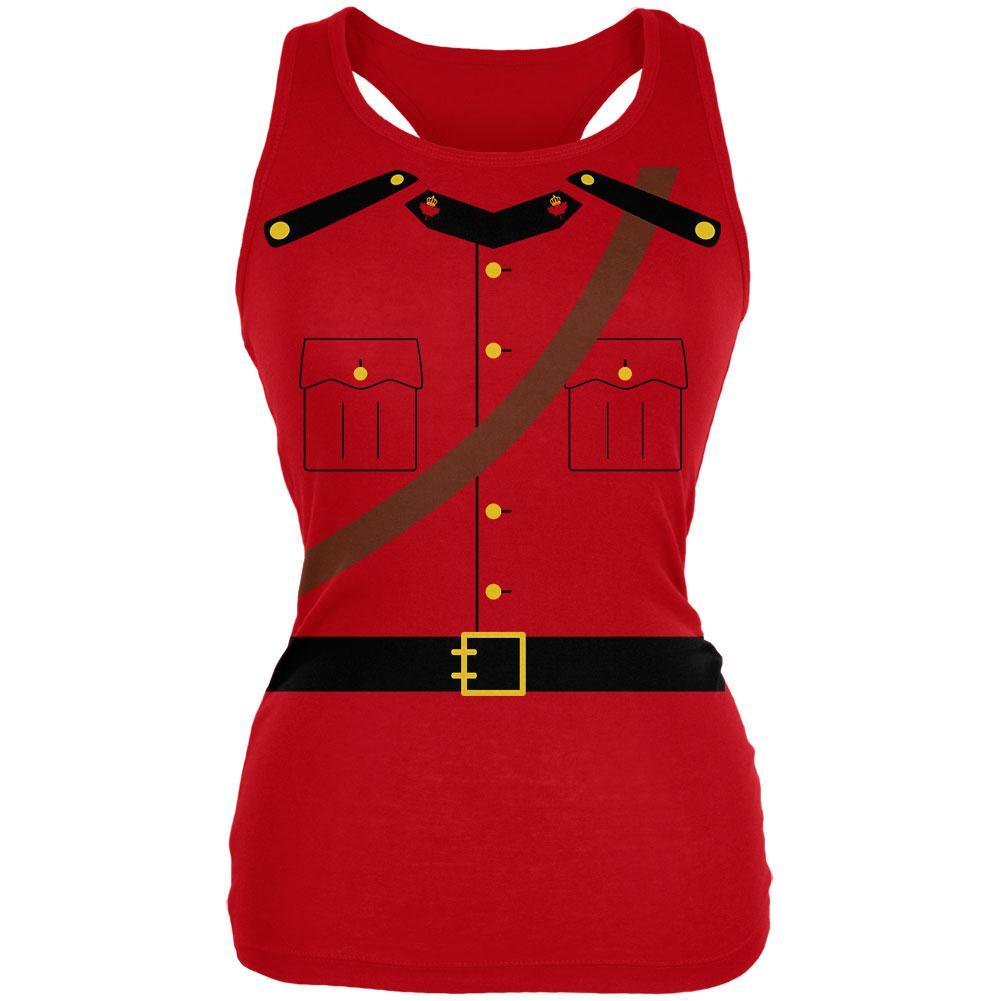 Halloween Canadian Mountie Police Costume Juniors Soft Tank Top