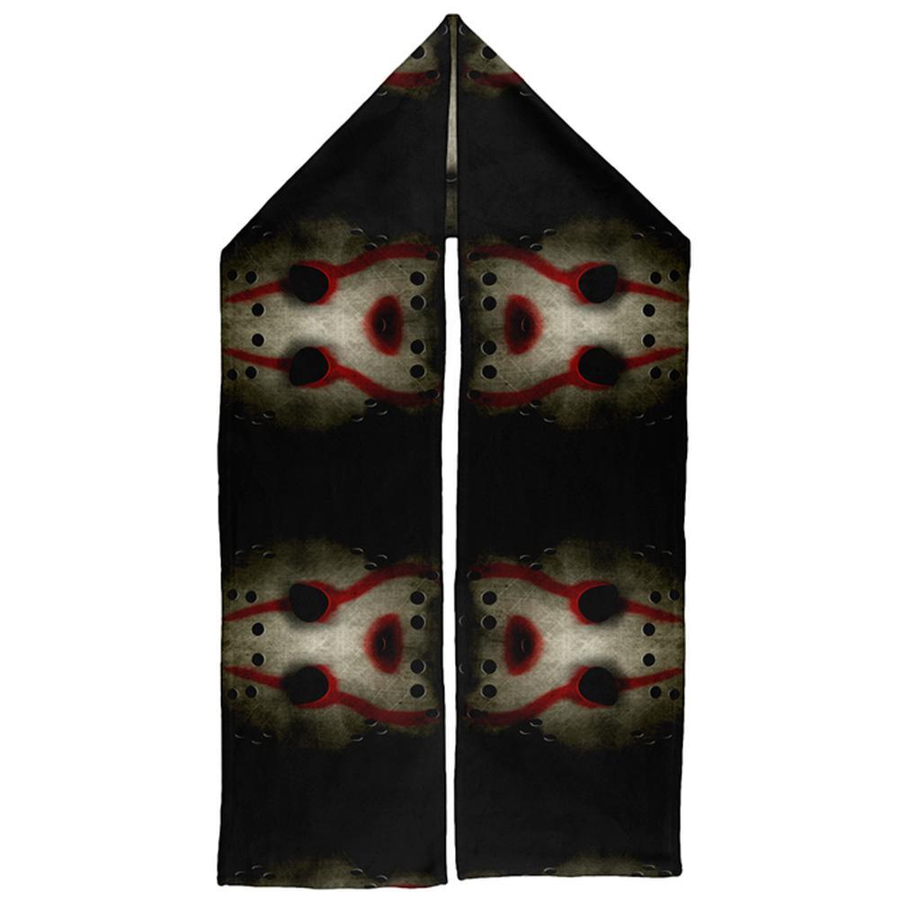 Halloween Horror Movie Hockey Mask Warm Fleece Scarf