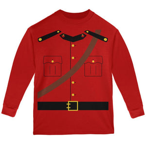 Halloween Canadian Mountie Police Costume Youth Long Sleeve T Shirt