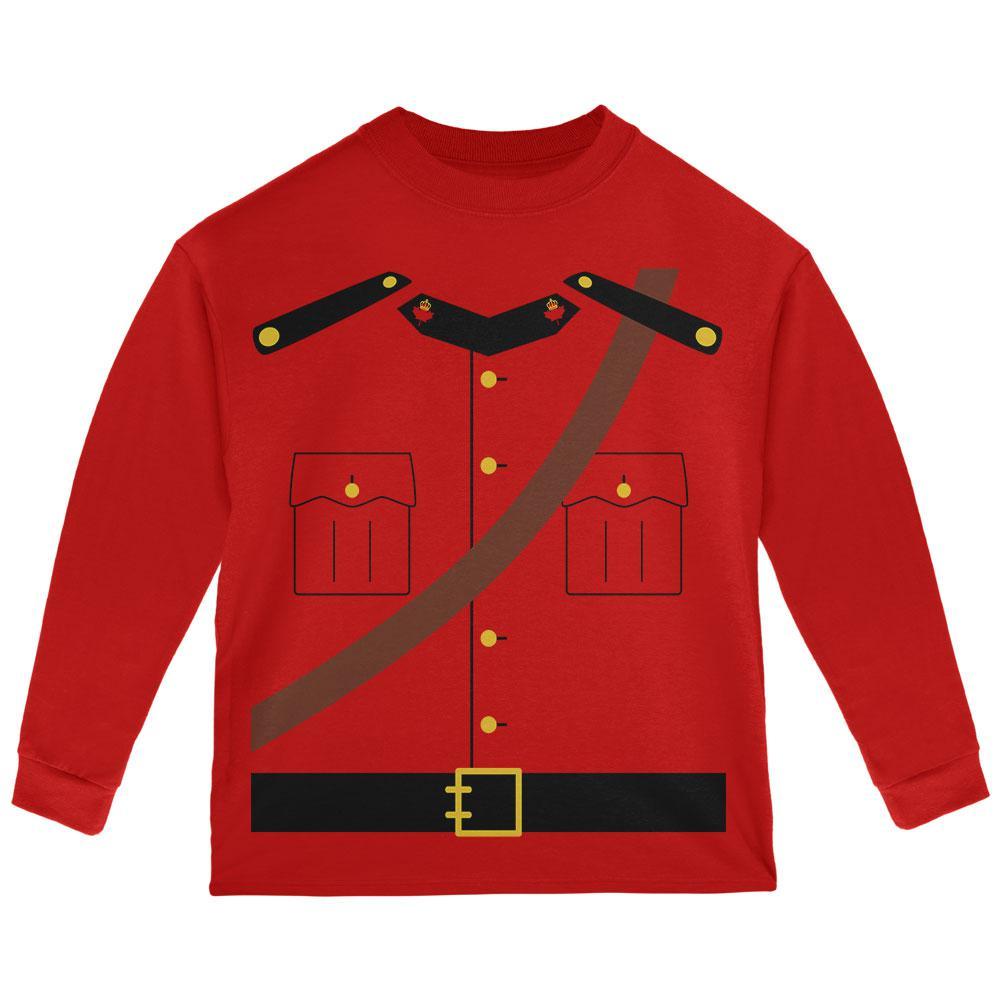 Halloween Canadian Mountie Police Costume Toddler Long Sleeve T Shirt