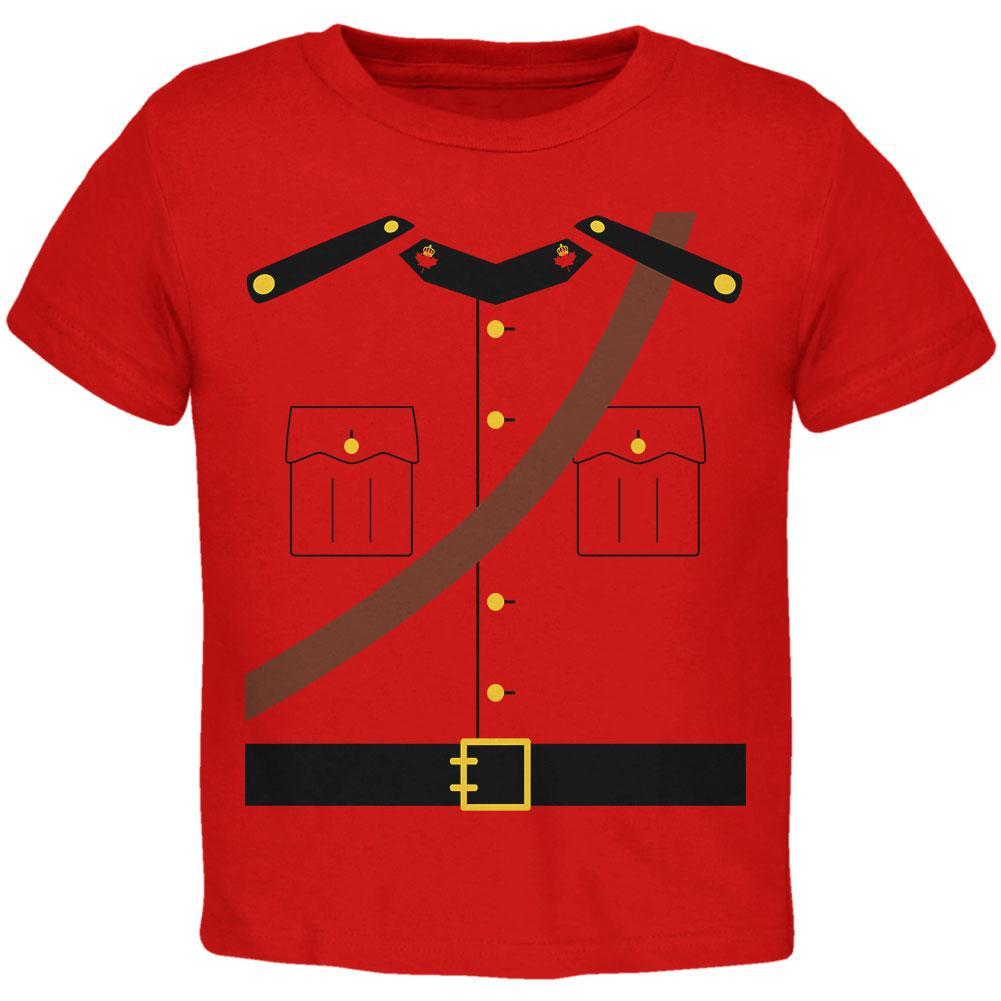Halloween Canadian Mountie Police Costume Toddler T Shirt