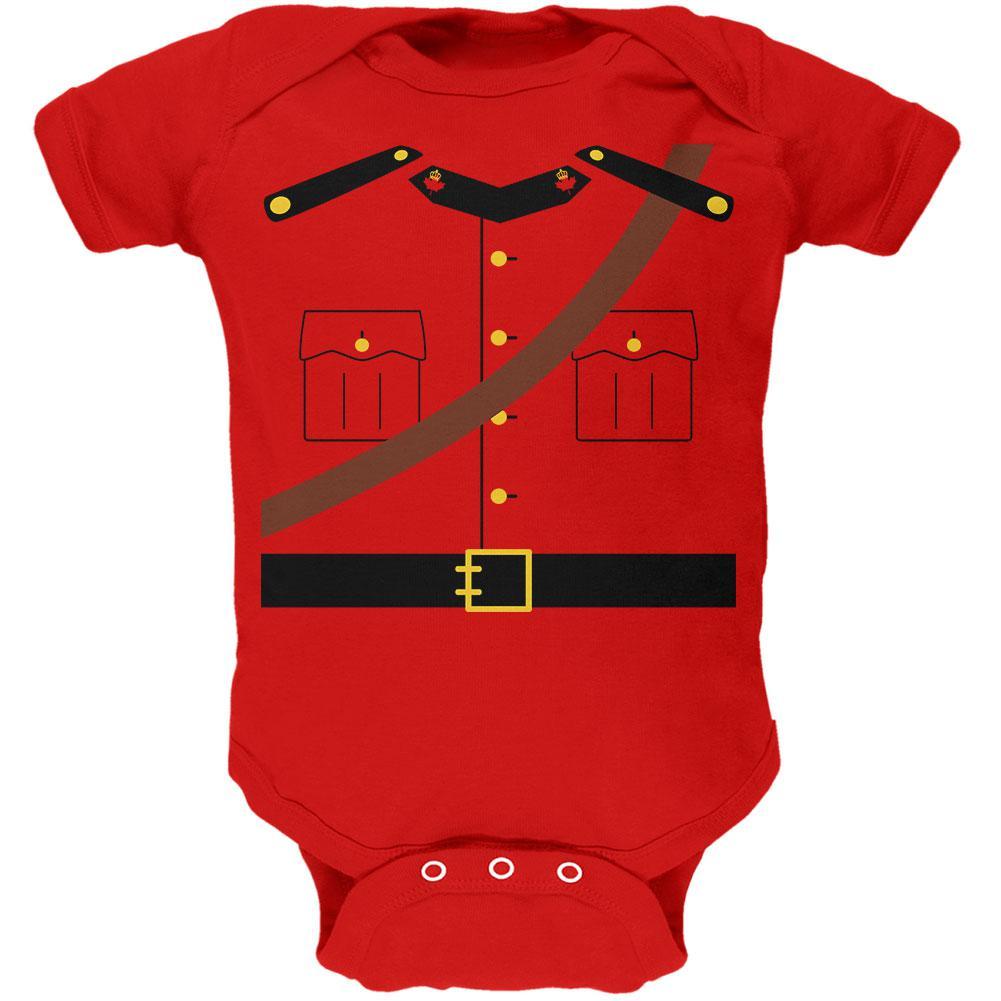 Halloween Canadian Mounty Police Costume Soft Baby One Piece