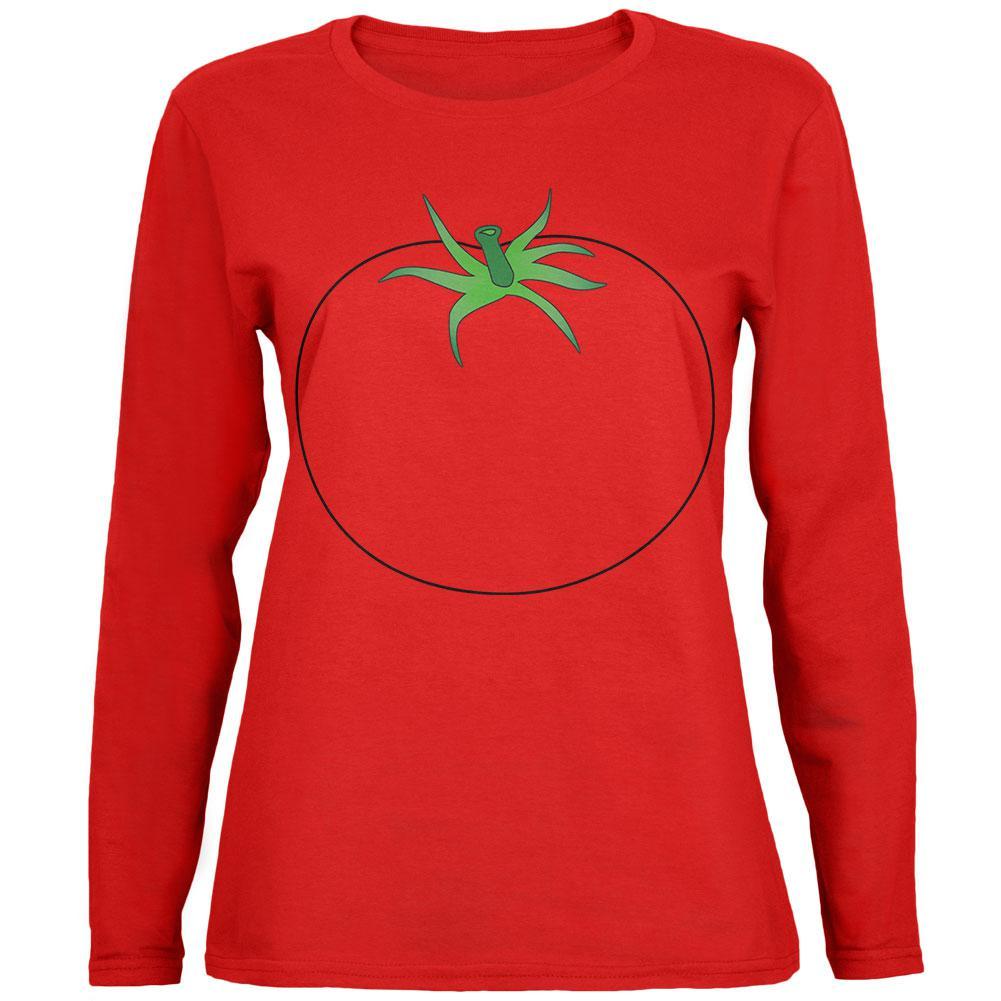 Halloween Fruit Vegetable Tomato Costume Womens Long Sleeve T Shirt