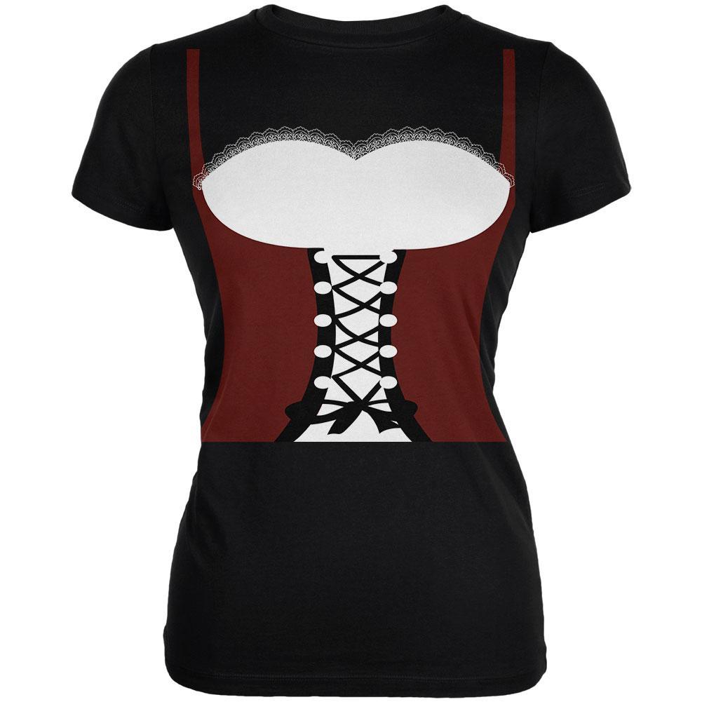 Halloween Medival Maiden Costume Red Juniors Soft T Shirt