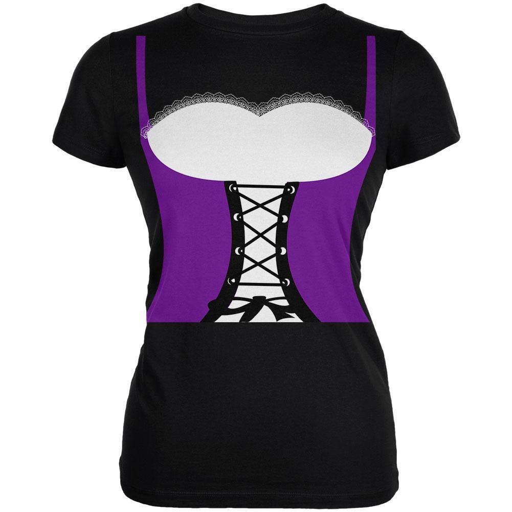 Halloween Medival Maiden Costume Purple Juniors Soft T Shirt
