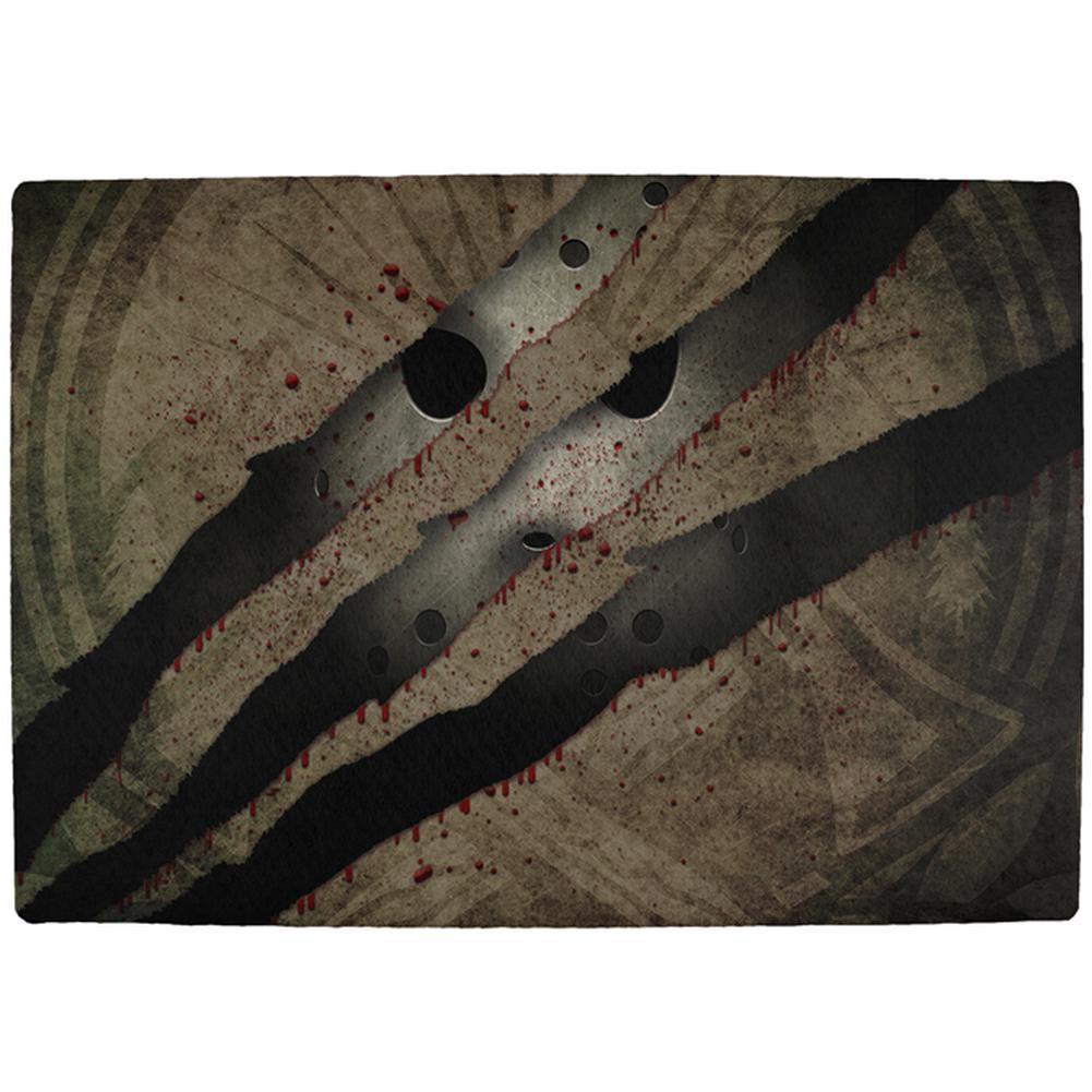 Halloween Horror Movie Mask Slasher Attack All Over Indoor Mat