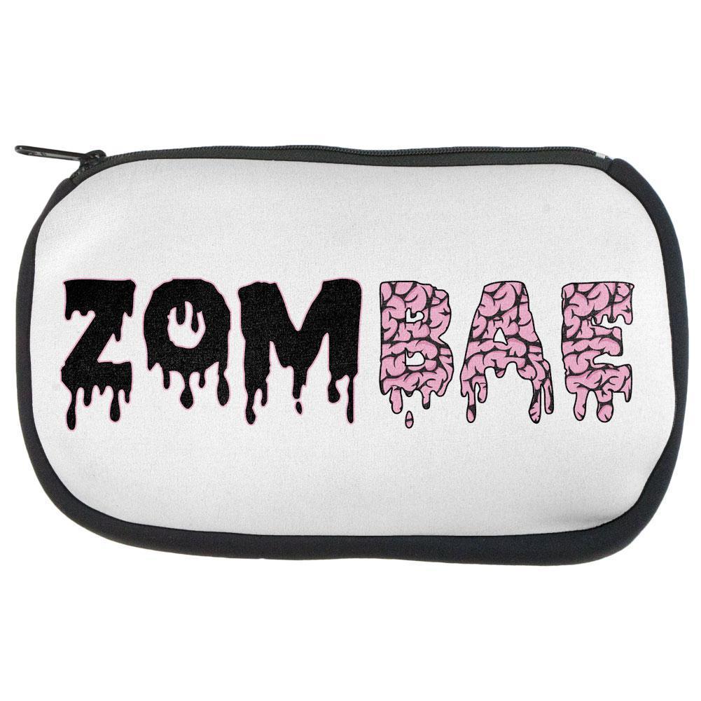 Halloween Zombie Zombae Brains Zip Makeup Bag