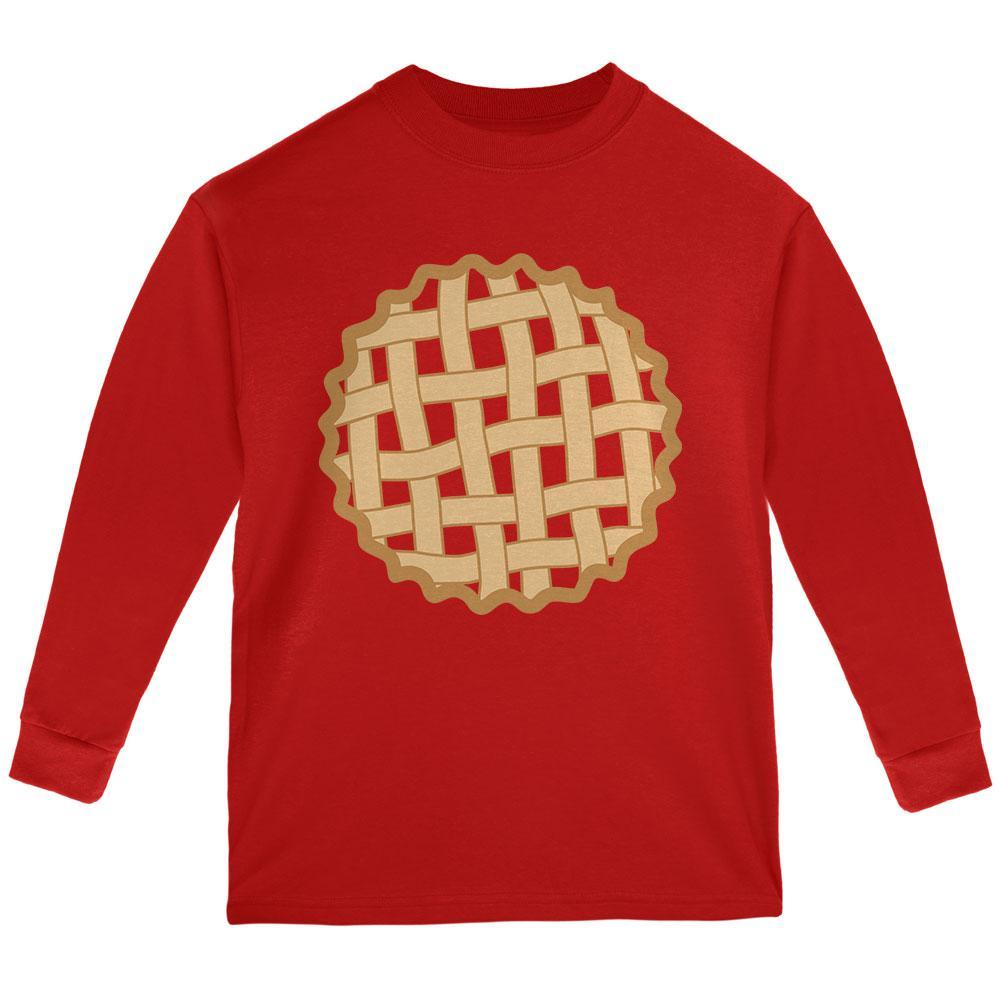 Halloween Lattice Pie Costume Strawberry Cherry Youth Long Sleeve T Shirt