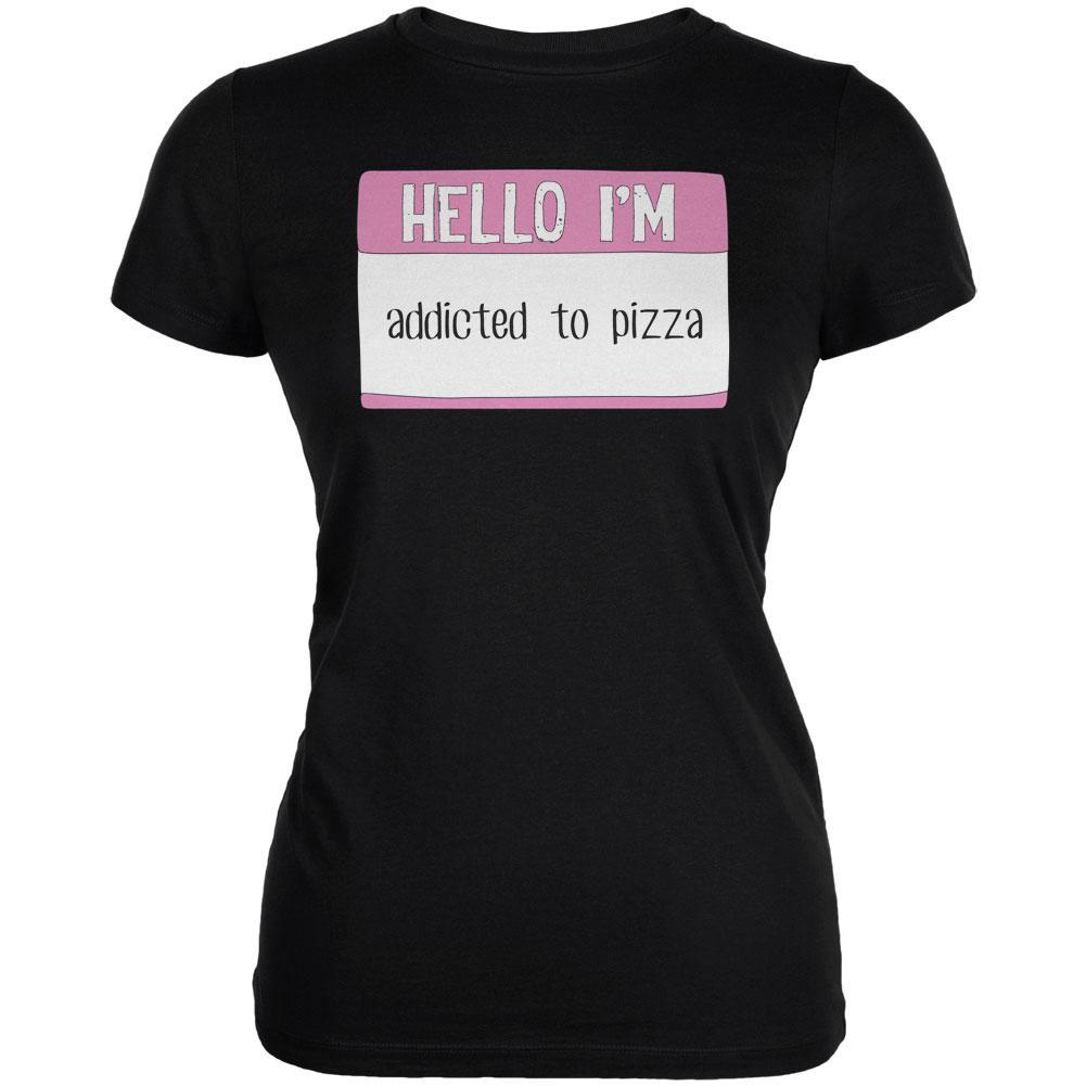 Halloween Hello I'm Addicted to Pizza Juniors Soft T Shirt