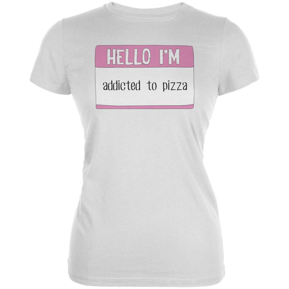 Halloween Hello I'm Addicted to Pizza Juniors Soft T Shirt