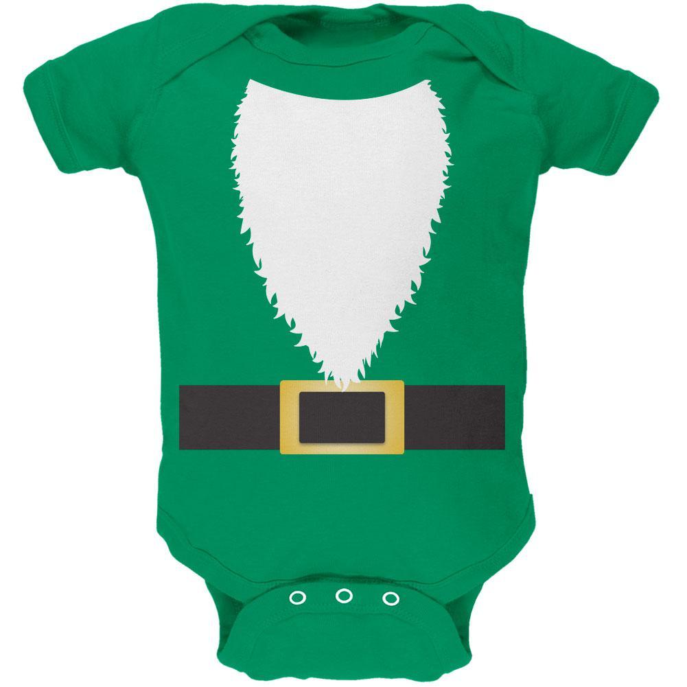 Halloween Lawn Gnome Costume Green Soft Baby One Piece